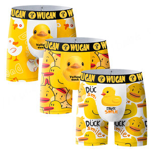 Haute Qualité Marque Fantaisie Jaune Canard Boxer Sous-Vêtements Hommes Mid-Rise Imprimé No Fly Pouch Hommes Drôle Sous-Vêtements pour Hommes - Product Image 1