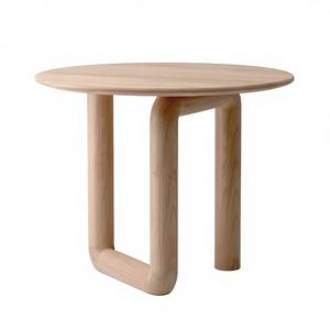 Tavolo da Pranzo in Stile Nordico Crema Wabi-Sabi Medievale Contemporaneo in Legno per Casa Ufficio Soggiorno Hotel - Product Image 4