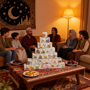 กล่องของเล่นปฏิทินนับถอยหลังรอมฎอน 623271 - ขนาด 37.5x15x24.5 ซม. ของตกแต่งสำหรับเด็กมุสลิมแบบมีปฏิสัมพันธ์สนุกสนานพร้อมหน้าต่างโปร่งใส - Product Image 5