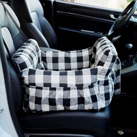 Coussin de voiture moderne et confortable pour chiens et chats, motif rayé tendance, anti-salissures, pour siège arrière, lit pour chien