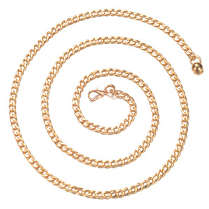 Ceintures en métal tendance pour dames à la mode Chaînes de taille colorées décorées avec un design carré en diamant et en strass - Product Image 3