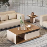 Table basse de thé au design moderne gris kaki forme rectangulaire durable pour la maison, l'appartement, le bureau ou le bâtiment