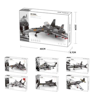 Ensemble de blocs de construction d'avions modernes éducatifs - Jouet en plastique ABS à monter soi-même pour l'apprentissage et la décoration des enfants - Product Image 3