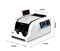 UN-56 Machine de comptage d'argent portable CIS UV MG IR Machine de comptage d'argent pour compteur de billets Prise en charge des devises CAD