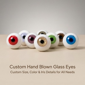 Œil en verre soufflé à la main de Murano, <span class=keywords><strong>pupille</strong></span> personnalisée, taille et couleur de l'iris, œil prothétique, décoration d'Halloween, artisanat artistique, ornement en verre - Product Image 1