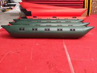 Bateau pneumatique à pontons en PVC de 1,2 mm pour 4 personnes, type catamaran, avec bouée de ponton