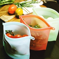 Sac de conservation alimentaire réutilisable en silicone pour réfrigérateur, vente en gros, sac de conservation pour lait maternel, sac carré OPP, offre spéciale
