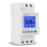 Reloj electrónico programable de 1 segundo a 168 horas, 16A, 30A, 110V, 220V, pantalla LCD con retroiluminación grande, temporizador con función de bloqueo