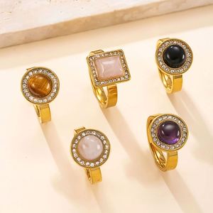 Women's Stainless Steel <b>Gold</b> Plated Vintage <b>Ring</b> Cross Border Multi Direct Factory Quote Wholesalers Corrosion Resistant - Product Image 1