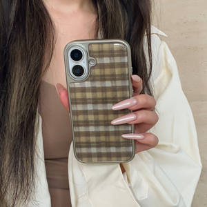 Ins Nâu lưới nút Patterned Drop Gel trường hợp điện thoại cho <span class=keywords><strong>Iphone</strong></span> 17 16 15 14 13 Pro Max - Product Image 6