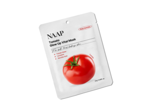 มาส์กบำรุงผิวหน้า NAAP Korean Tomato Glow up Vital Mask เพื่อผิวกระจ่างใสและมีชีวิตชีวาสำหรับผู้หญิง ช่วยเพิ่มความเปล่งปลั่งและพลังงาน - Product Image 3