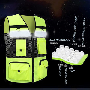 Chaleco de Seguridad Reflectante de Alta Visibilidad, Transpirable, con Múltiples Bolsillos, Ropa de Trabajo - Product Image 6