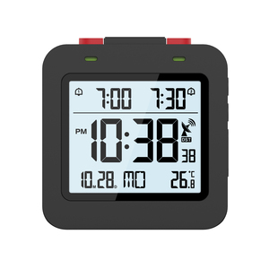 Đồng hồ báo thức kỹ thuật số Đồng hồ báo thức thời gian lịch Backlit hiển thị nhiệt độ bàn đồng hồ treo tường trang trí nhà rung Đồng hồ báo thức - Product Image 1