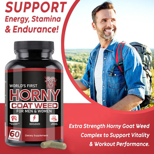 Compléments alimentaires pour adultes en capsules, Maca biologique, Ginseng, Herbe de chèvre cornée, Booster d'énergie, Amélioration masculine - Product Image 5