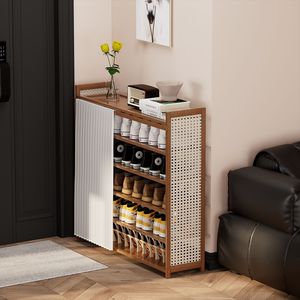 Multi-layer <b>shoe</b> rack, entryway doorway freestanding <b>shoe</b> rack, home living room floor-standing <b>storage</b> rack, decorative and - Product Image 2