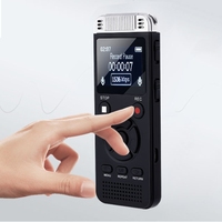 Réduction professionnelle du bruit un clic enregistreurs vocaux numériques écran LCD Ultra mince clé USB lecteur MP3 enregistreur Audio