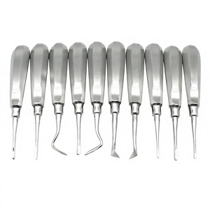 Juego de Elevadores Dentales de Acero Curvos para Extracción de Raíces, Instrumentos Quirúrgicos con Agarre Ergonómico Manual, Clase I, Plateado - Product Image 4