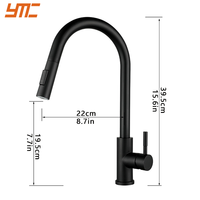Robinet de cuisine en acier inoxydable 304 Smart Gold Water Robinet Pull Down Touch Sensor Robinet de cuisine