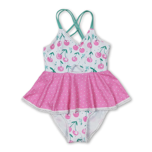 Trajes de Baño de una Pieza para Hermanas, 6 Colores, Verano, Casual, con Volantes, Ecológicos, Spandex/Poliéster, para Bebés Niñas - Product Image 3