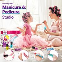 Ensemble cadeau de spa en plastique pour filles, salon de manucure, jouets sensoriels, accessoires de spa pour les pieds, kit avec baignoire pour les pieds scintillante