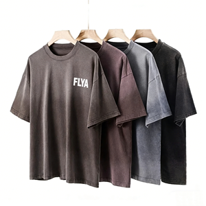 T-shirt décontracté à manches courtes, coupe ample et oversize, haute qualité, personnalisé, 250g, épaules tombantes, pour hommes - Product Image 1