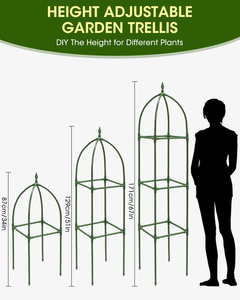 Thanh lịch thép vườn obelisk lưới mắt cáo dây hỗ trợ khung nhựa cho leo núi và chậu cây vườn decor_fence - Product Image 2