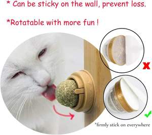 Pelotas Giratorias Interactivas con Catnip - Juguetes para Gatos para Eliminar Bolas de Pelo y Limpiar los Dientes para Gatitos - Product Image 2