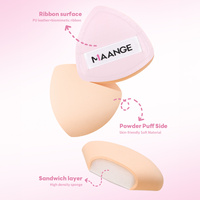 MAANGE Lot de 21 pinceaux de maquillage professionnels (8 houppettes, 8 pinceaux pour fond de teint, anticernes et blush) pour la vente en gros