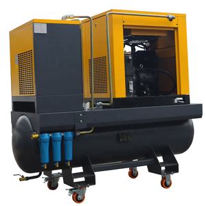 Compresor de Aire de Tornillo Súper Silencioso de 7.5 kW, 10 HP, 4 en 1, 13 Bares, 80 Galones, Monofásico, Refrigerado por Aire, Secador de Tanque Estacionario - Product Image 2