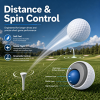 Balles de golf XJT 3 pièces en uréthane coulé/surlyn de qualité supérieure, 3 pièces, performance de tour, toucher doux, rotation élevée, logo OEM personnalisé disponible