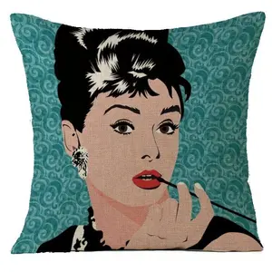 Wholesale Custom Full Colors Sublimation Digital Printed Character Patterns Sofa Throw Pillow Case Cushions For Home Decor