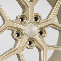 Jantes monobloc en alliage d'aluminium forgé, 1 pièce, à cinq branches, revêtement poudré, pour berlines, SUV et coupés de luxe, ajustement personnalisé