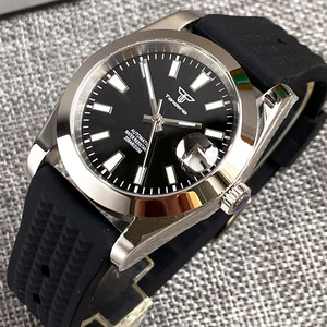 Tandorio Azure Blue Diver Watch 38mm 316L Boîtier brossé NH35A Verre saphir AR incurvé automatique 20Bar Étanche - Product Image 1