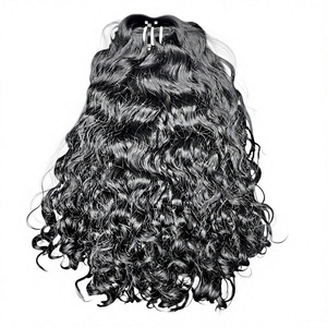 Extensiones de Cabello Virgen Natural Sin Procesar, Doble Trama a Máquina, Ondulado Profundo, Rizado, Cabello Humano en Paquetes, Proveedor - Product Image 1