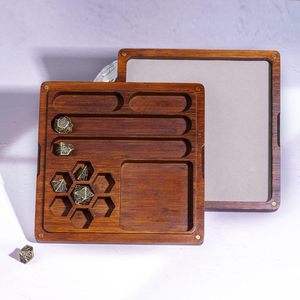 Caja de Dados Icosaedricos Ecológica al por Mayor para Juegos de Rol, Múltiples Compartimentos, Madera Maciza, Logotipo Personalizado, Tallado Artesanal, <span class=keywords><strong>Dragones</strong></span>, Mazmorras, Ajedrez - Product Image 2