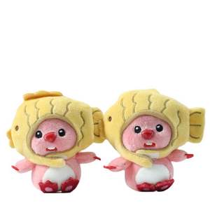 Jouet en peluche dessin animé mignon <span class=keywords><strong>castor</strong></span> Taiyaki poupée cadeau d'anniversaire kawaii rose <span class=keywords><strong>castor</strong></span> peluche porte-clés jouet sac pendentif à breloque - Product Image 5