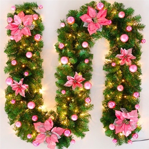 2.7m Dekorasi Karangan Bunga Natal LED PVC Multi Warna dengan Spanduk Kayu Perlengkapan Pesta Tahan Air & Ramah Lingkungan - Product Image 5