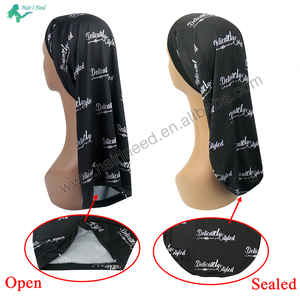 Capuchon unisexe Spandex Dreadlocks <span class=keywords><strong>en</strong></span> vrac chaud <span class=keywords><strong>sous</strong></span> le Tube d'écharpe pour Turban enveloppes de tête de couleur unie Stretch Loc Dread Bonnets avec Logo - Product Image 6