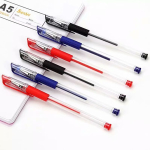 Bolígrafo de Gel de 0.5 mm con Punta de Acero Inoxidable, Cuerpo de Plástico, para Oficina y Escuela, Tinta Negra, Roja y Azul - Product Image 2