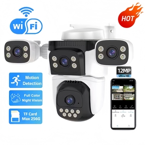 <span class=keywords><strong>Camera</strong></span> giám sát Wifi <span class=keywords><strong>IP</strong></span> CCTV 4 ống kính OEM, an ninh gia đình, 12MP, ngoài trời, không dây, <span class=keywords><strong>PTZ</strong></span> thông minh, kết nối với điện thoại di động - Product Image 1