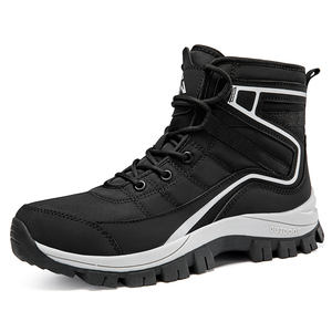 Botas de Nieve para <span class=keywords><strong>Mujer</strong></span> para Exteriores y Senderismo Cross Country de Caña Alta con Cordones para Invierno con Forro Polar Grueso y Algodón Acolchado Cálido - Product Image 2