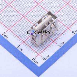KH-AF90CB-13.6 USB Connector Through hole Component (THT) Connector Type-A Female Sink Board 4P - Product Image 1