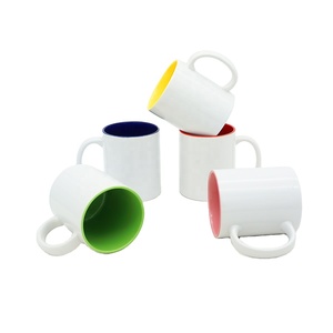Mug en céramique personnalisé 11oz, couleur intérieure, extérieur blanc, pour sublimation par transfert thermique, vente chaude - Product Image 1