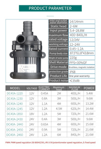 Pompe CC sans balais ZKSJ 12V 24V 125 ° Pompe de circulation d'eau chaude silencieuse haute température avec arbre en céramique résistant à la corrosion pour applications solaires OEM/ODM - Product Image 4