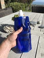Bouteille d'eau pliable personnalisée fournie par l'usine Pochette debout réutilisable pour voyage Gym Camping Randonnée