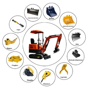 Xử Lý Micro Bánh Xe Nhỏ 1.5ton Mini Digger Máy Xúc Để Bán