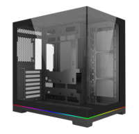 Meilleure vente de boîtier d'ordinateur de jeu en verre trempé boîtier HD USB3.0 ATX boîtier d'ordinateur de jeu avec bande de LED