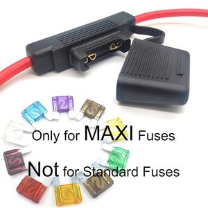 Nhiệm vụ nặng nề nội tuyến 8 đo AWG dây chiều dài 30cm 12V cầu chì chủ với maxi cầu chì lên đến 100A - Product Image 4