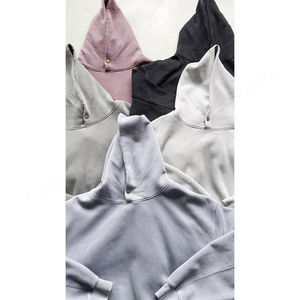 High Quality Blank <b>Thick</b> <b>Men</b> Oversized Fashion Crop Top <b>Hoodies</b> Washed Custom Logo Cotton Heavyweight Unisex Distressed <b>Hoodies</b> - Product Image 3