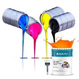 Revestimiento de estructura de acero alquídico de secado rápido al por mayor pintura metálica antioxidante
